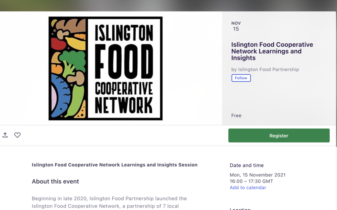 Islington Food Cooperative Network – Learnings and Insights